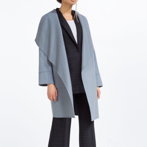 zara baby blue coat